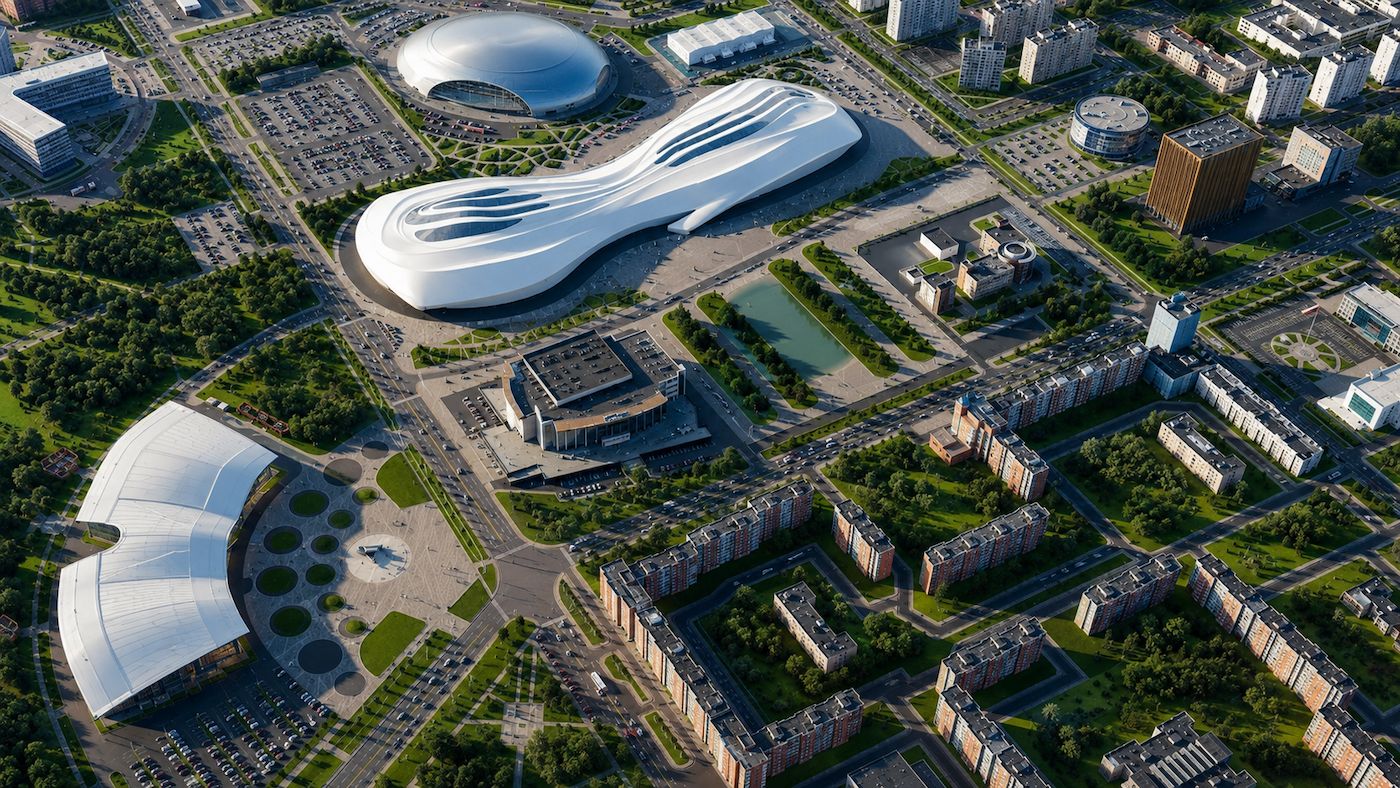 Проект спортивного комплекса с торговой составляющей